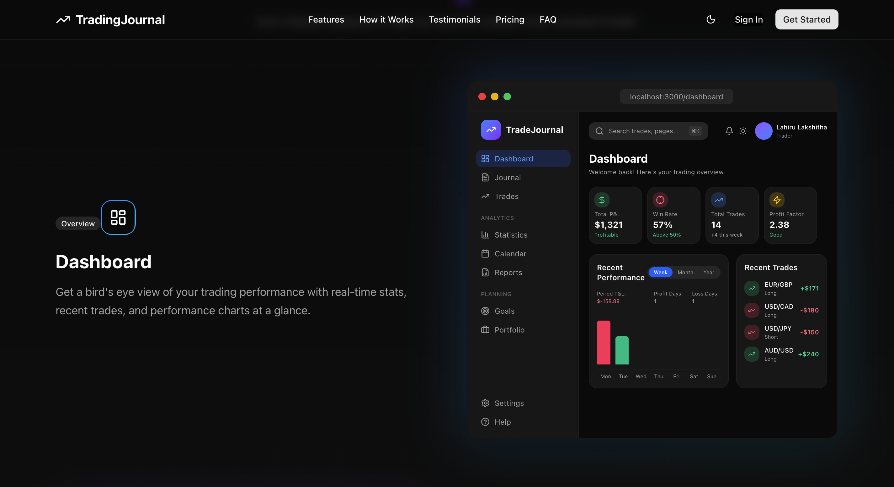 Marketing Website - alternate view